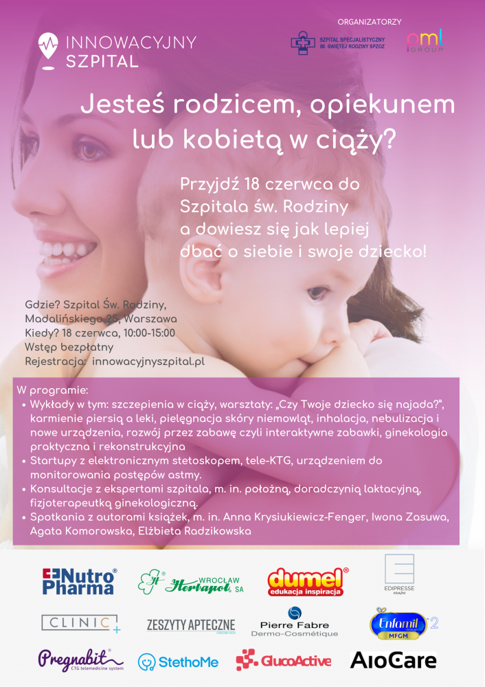 Szpital otwarty dla rodziców – Strefa Matka i Dziecko 18 czerwca w Szpitalu Św. Rodziny w Warszawie